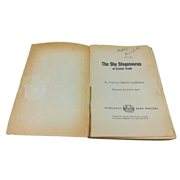 Vintage 1962 1st Printing The Shy Stegosaurus of Cricket Creek By Evelyn Sibley - Picture 4 of 6
